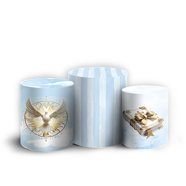 Trio Cilindro - Anjos Batismo - Sublimado 3D