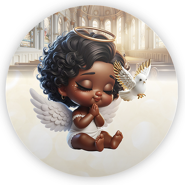 Mini Painel - Anjos Batismo - Sublimado 3D