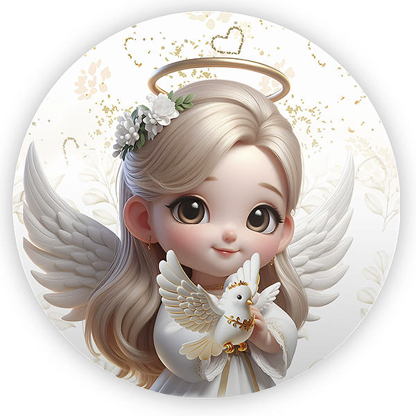 Mini Painel - Anjos Batismo - Sublimado 3D