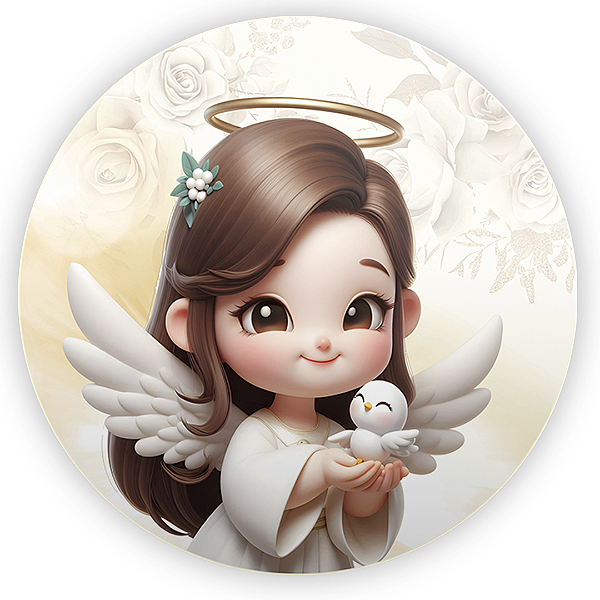 Mini Painel - Anjos Batismo - Sublimado 3D