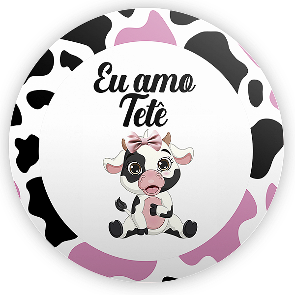 Painel Redondo - Vaquinhas - Sublimado 3D