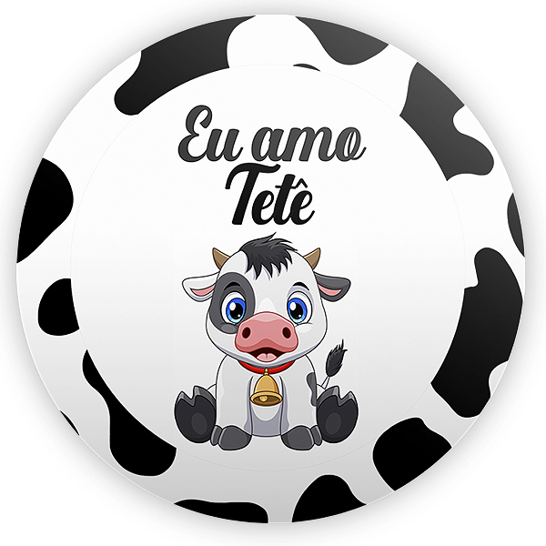 Painel Redondo - Vaquinhas - Sublimado 3D