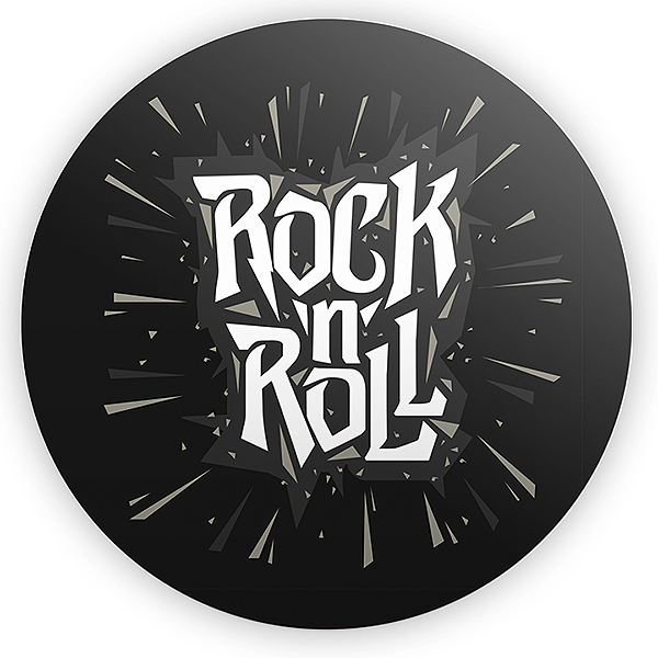 Painel Redondo - Rock and Roll - Sublimado 3D