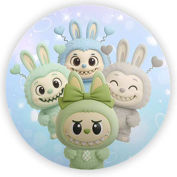 Painel Redondo - Labubu - Sublimado 3D