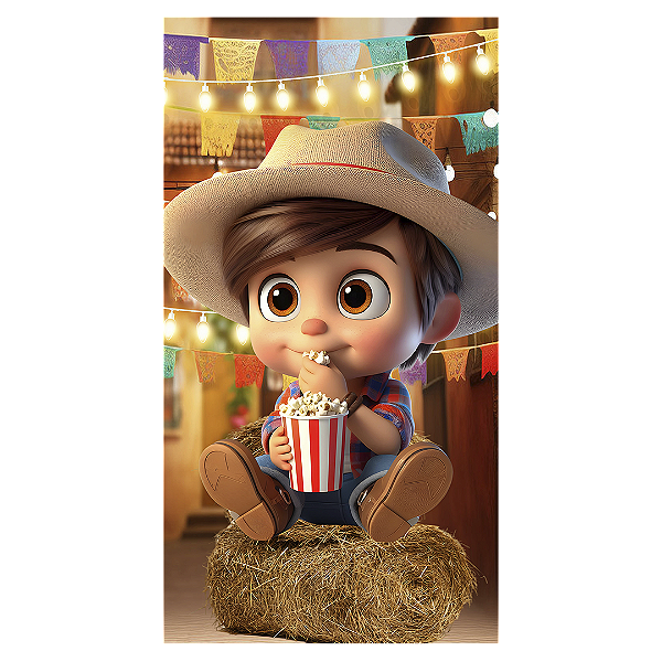 Faixa Lateral - Patrulha Canina Festa Junina - Sublimado 3D