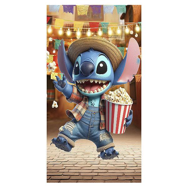 Faixa Lateral - Lilo Stitch Festa Junina - Sublimado 3D