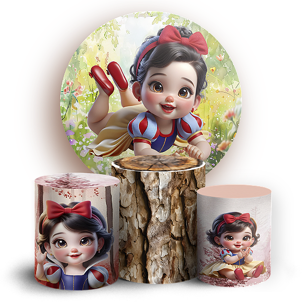 KIT Redondo e Trio - Branca de Neve - Sublimado 3D
