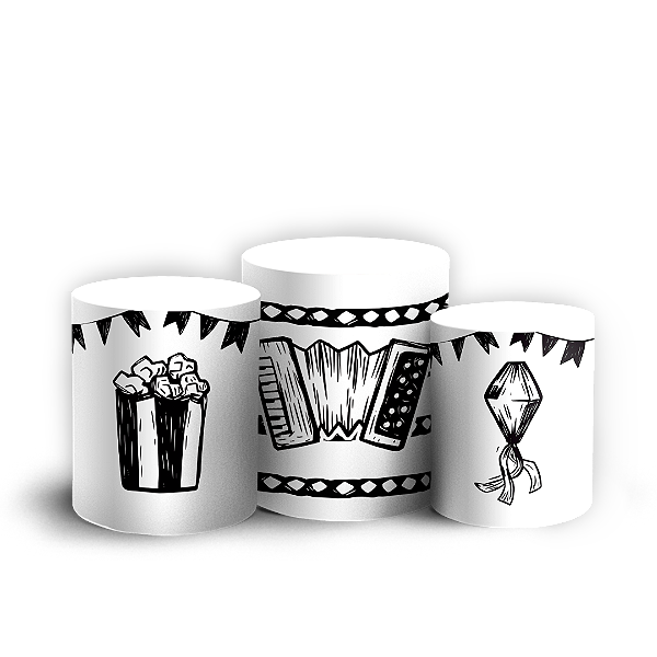 Trio Cilindro - Festa Junina - Sublimado 3D