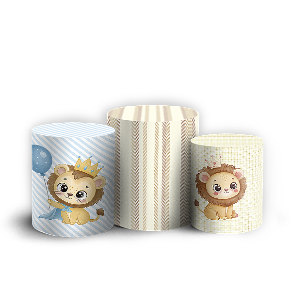 Trio Cilindro - Leãozinho - Sublimado 3D