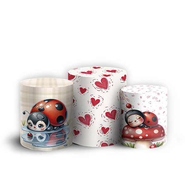 Trio Cilindro - Joaninha - Sublimado 3D