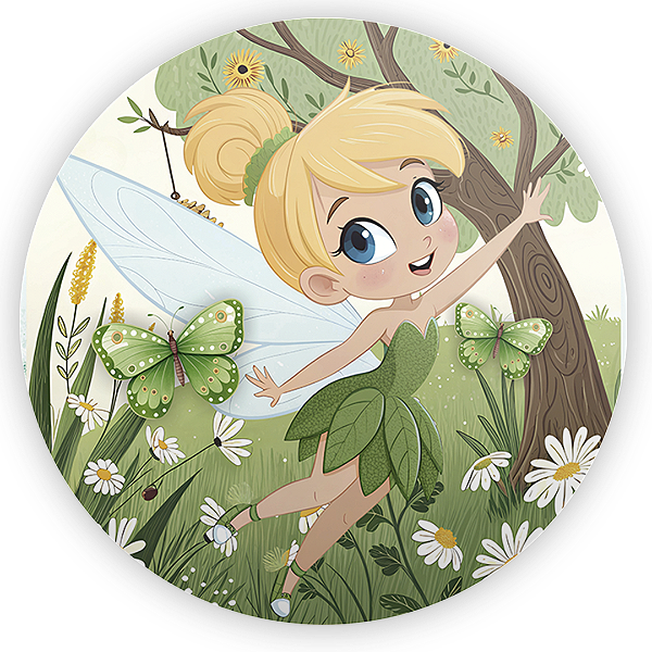 Painel Redondo - Sininho Tinkerbell - Sublimado 3D