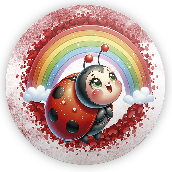 Painel Redondo - Joaninha - Sublimado 3D