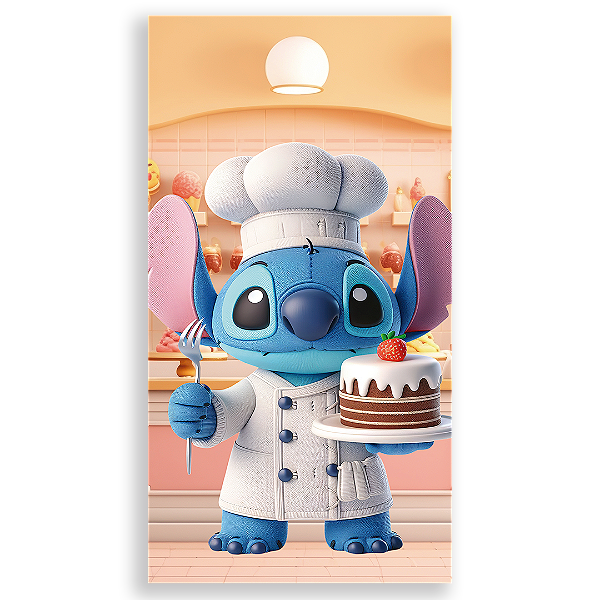 Faixa Lateral - Stitch Confeitaria - Sublimado 3D