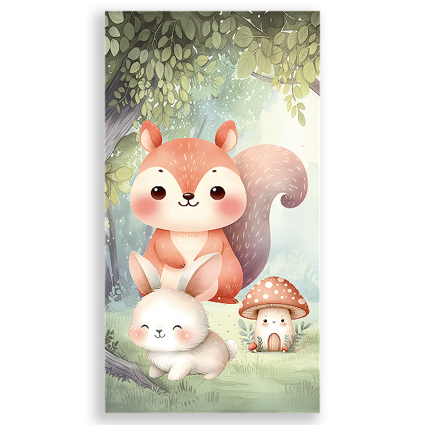 Faixa Lateral - Animais Bosque Encantado - Sublimado 3D