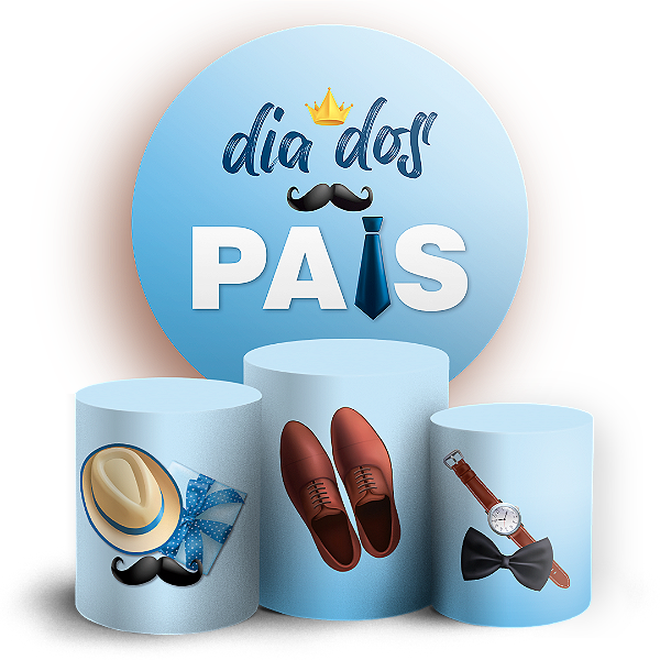 KIT Redondo e Trio - Dia dos Pais - Sublimado 3D