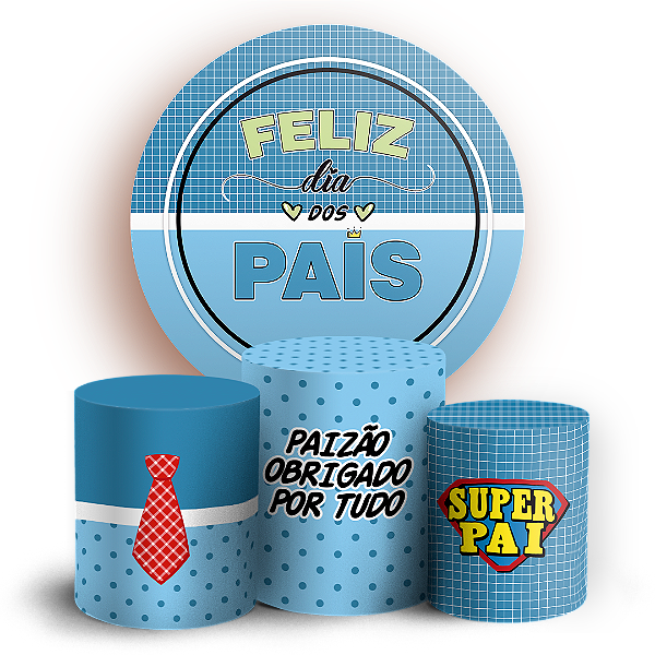 KIT Redondo e Trio - Dia dos Pais - Sublimado 3D