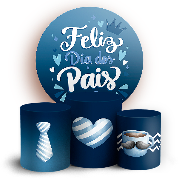 KIT Redondo e Trio - Dia dos Pais - Sublimado 3D