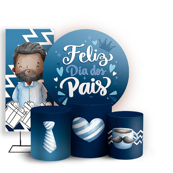 KIT Redondo Trio e Faixa - Dia dos Pais - Sublimado 3D