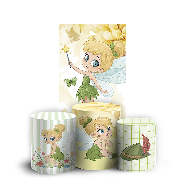 Faixa Lateral e Trio Cilindro Sublimado 3D Vest Facil - Sininho Tinkerbell