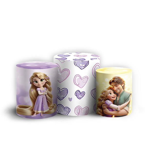 Trio Cilindro - Rapunzel - Sublimado 3D