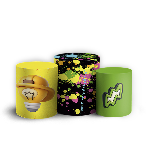 Trio Cilindro - Os Rosas - Sublimado 3D