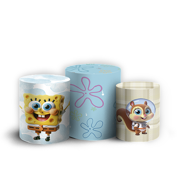 Trio Cilindro - Bob Esponja - Sublimado 3D