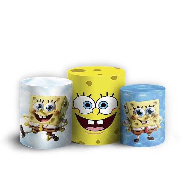 Trio Cilindro - Bob Esponja - Sublimado 3D