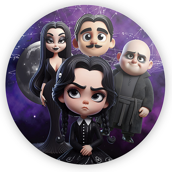 Painel Redondo - Wandinha - Sublimado 3D