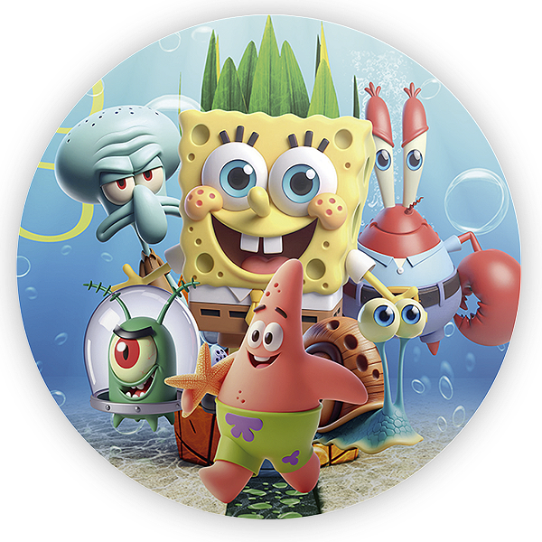 Painel Redondo - Bob Esponja - Sublimado 3D