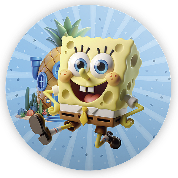 Painel Redondo - Bob Esponja - Sublimado 3D