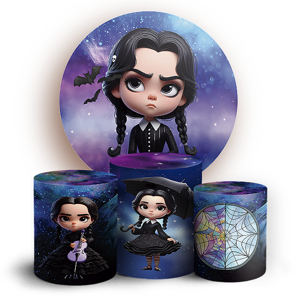 KIT Redondo e Trio - Wandinha - Sublimado 3D