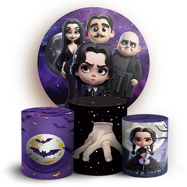 KIT Redondo e Trio - Wandinha - Sublimado 3D