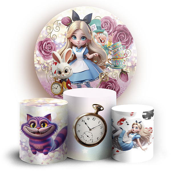 KIT Redondo e Trio - Alice - Sublimado 3D