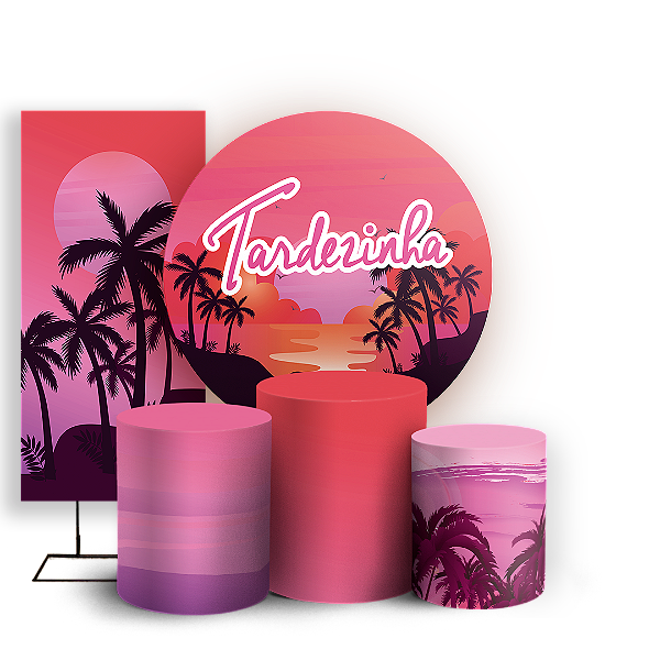 KIT Redondo Trio e Faixa - Tardezinha - Sublimado 3D