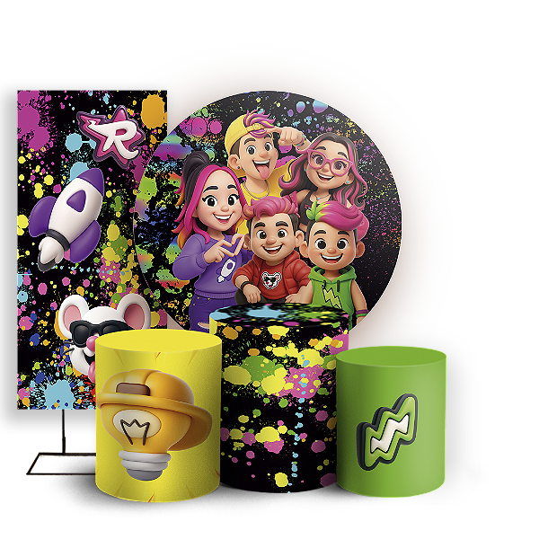 KIT Redondo Trio e Faixa - Os Rosas - Sublimado 3D