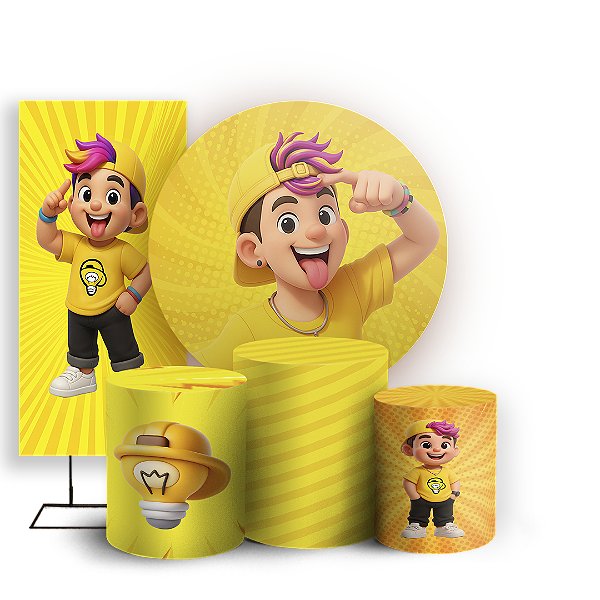 KIT Redondo Trio e Faixa - Os Rosas - Sublimado 3D