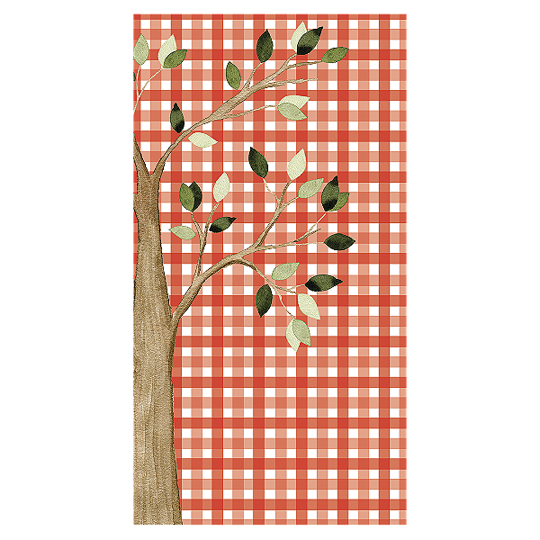 Faixa Lateral - Fundo Xadrez ArvoreBranca de Neve - Sublimado 3D - By Cris Reis