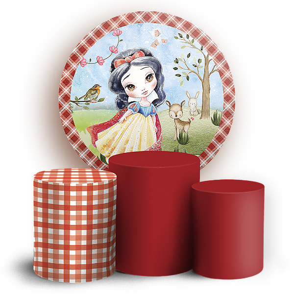 KIT Redondo e Trio - Branca de Neve - Sublimado 3D - By Cris Reis