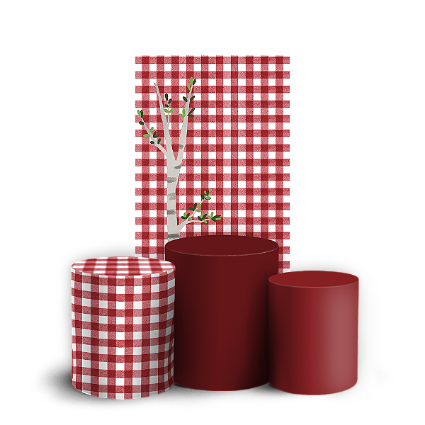 Faixa Lateral e Trio Cilindro Sublimado 3D Vest Facil - Chapeuzinho Vermelho - By Cris Reis