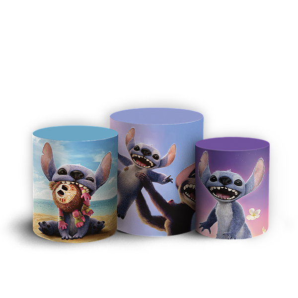 Trio Cilindro - Lilo Stitch - Sublimado 3D