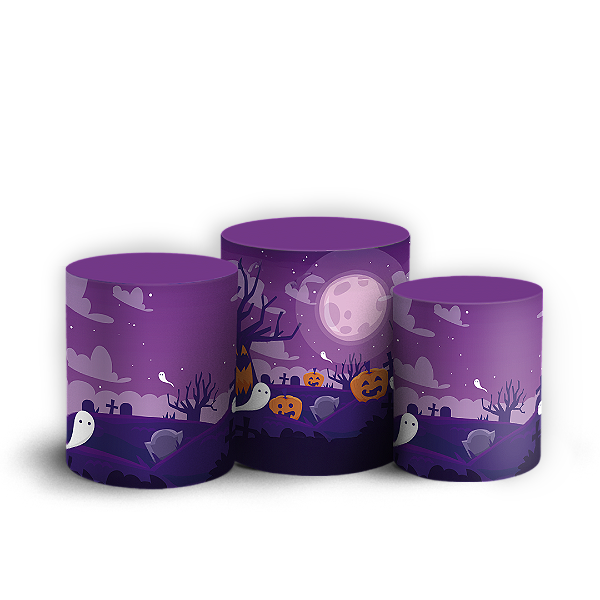 Trio Cilindro - Halloween - Sublimado 3D
