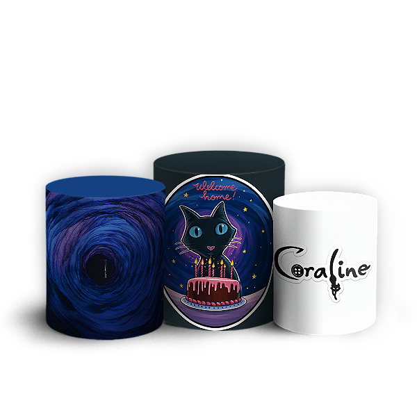 Trio Cilindro - Coraline - Sublimado 3D