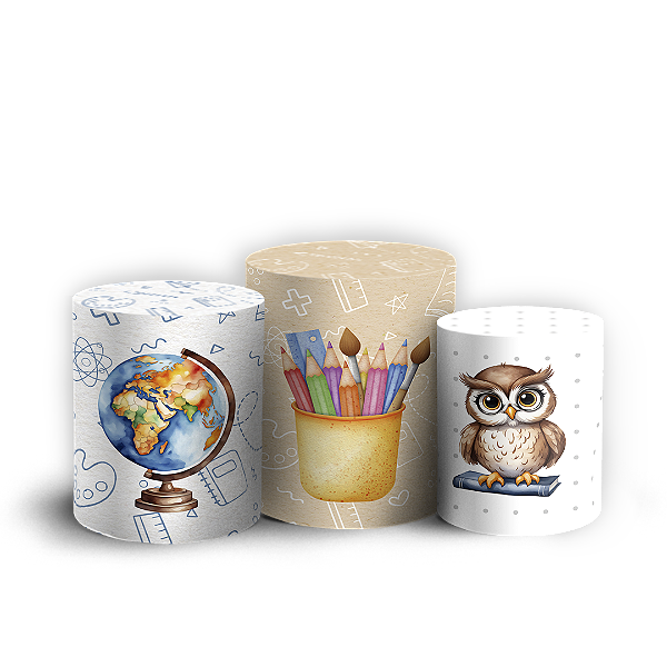 Trio Cilindro - Dia Dos Professores - Sublimado 3D