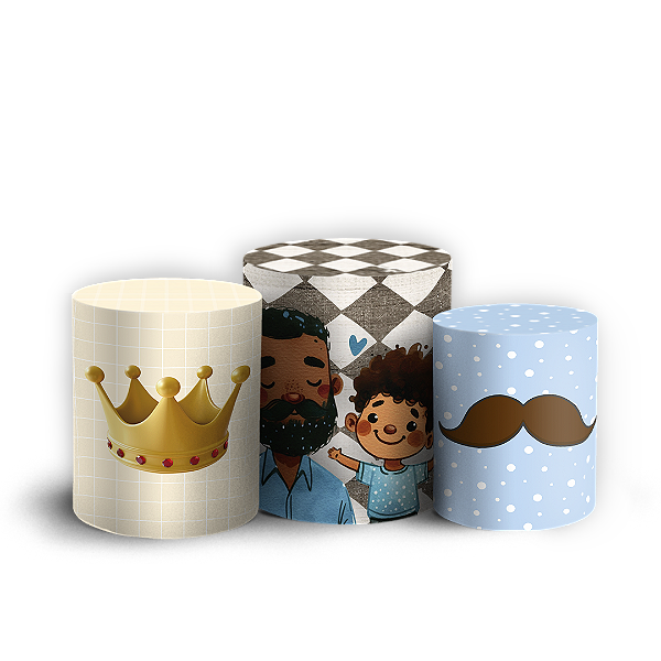 Trio Cilindro - Dia Dos Pais - Sublimado 3D