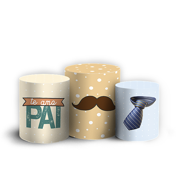 Trio Cilindro - Dia Dos Pais - Sublimado 3D