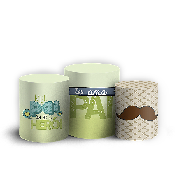 Trio Cilindro - Dia Dos Pais - Sublimado 3D