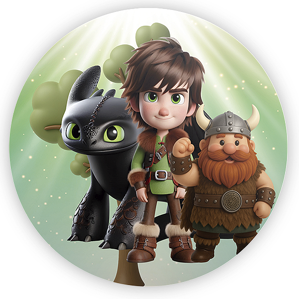 Mini Painel - Como Treinar Seu Dragão - Sublimado 3D