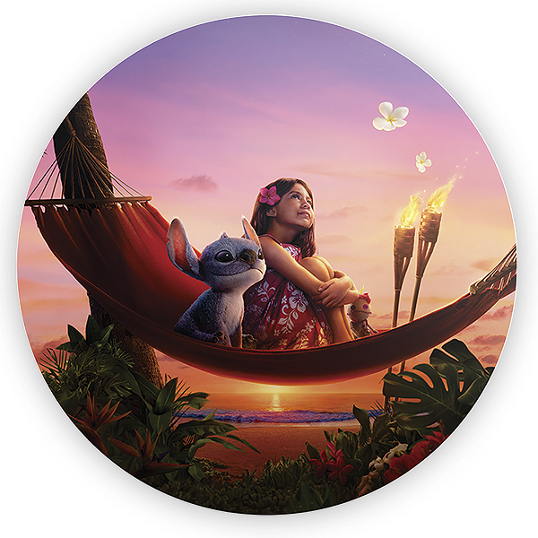 Painel Redondo - Lilo Stitch - Sublimado 3D