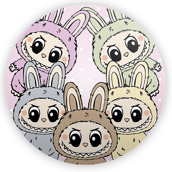 Painel Redondo - Labubu - Sublimado 3D