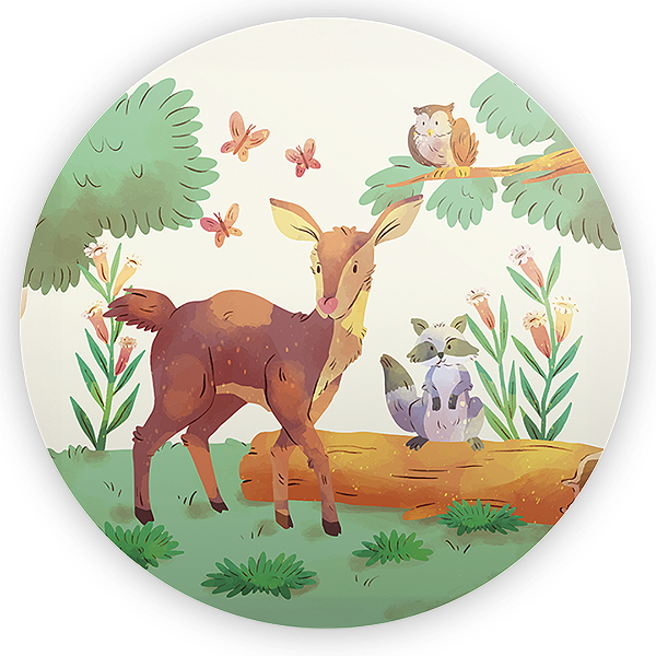 Painel Redondo - Bosque - Sublimado 3D